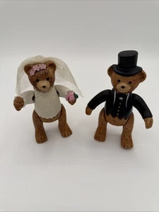 Russ Bertie And Company Teddy Town Jointed And Poseable USA Wedding Bears 1990s - Bild 1 von 7