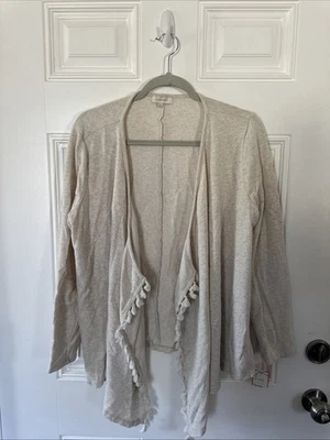 Gorgeous Verve Amie Long Sleeve Cardigan. Size Large. New. Tan Color. NWT - Imagem 1 de 4