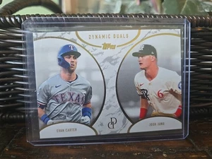 EVAN CARTER & JOSH JUNG 2025 Topps Dynamic Duals #33 ~ Rangers - Picture 1 of 2