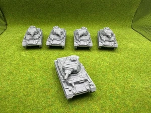 WW2 1/100 Scale German Panzer IV  Tank Panzerzug Short Barrel 3D Print 5 Tanks - Picture 1 of 8