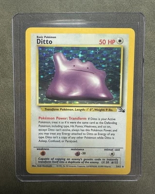 Ditto 3/62 Holo Pokemon Fossil Set 1999 WOTC Vintage Rare - Image 1 of 4