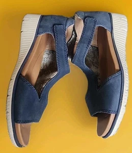  Sandali Nurture by Lamaze completamente pelle blu navy 7,5 donna nuovi senza scatola super comodi - Foto 1 di 6
