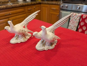 PAIR MCM GEROLD PORZELLAN NO ZONE ERPHILA ROADRUNNERS / PHEASANTS "STUNNING" - Picture 1 of 8