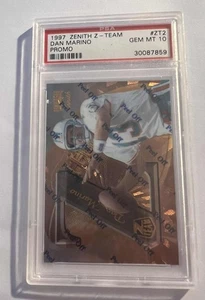 Zenith Z-Team 1997 promociones #ZT2 DAN MARINO PSA 10 gemas como nuevo POP 6 - Imagen 1 de 3