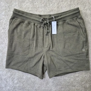 Outerknown Hightide Terry Sweatshorts Mens XL Green Athleisure Lounge Drawstring - Picture 1 of 13