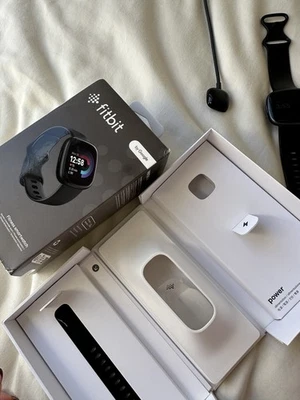 Fitbit Versa 4 Smartwatch, GPS, Bluetooth, Heart Rate, Fitness Tracker Platinum - Image 1 of 4