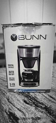 BUNN Heat N Brew Programmable Coffee Maker, 10 cup, Stainless Steel, HB - Image 1 of 4
