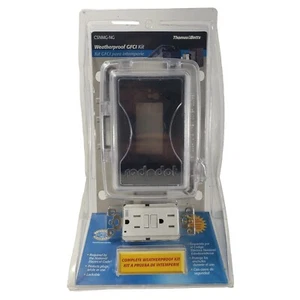 WEATHERPROOF GFCI KIT THOMAS & BETTS CSNMG-NG COMPLETE KIT LOCKABLE OUTLET COVER - Picture 1 of 6