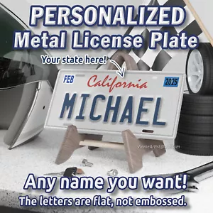 Targa in metallo personalizzata con il tuo stato e nome personalizzata 3"x6" 6"x12" - Foto 1 di 6