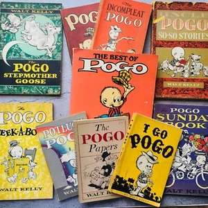 Pogo Cartoon Vintage Paperback Books by Walt Kelly Lot of 10 1950s - Imagen 1 de 12