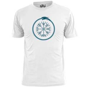 Herren Wikinger Kompass Drache T-Shirt nordisch Walhala - Bild 1 von 2