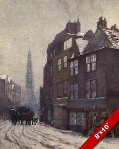 THE MUFFIN MAN'S STREET DRURY LANE LONDON OLD ENGLAND ART CANVAS PAINTING PRINT - Picture 1 of 5