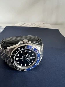 ROLEX GMT Master II, Stahl, 40 mm, Batman, Jubile-Band - Bild 1 von 11