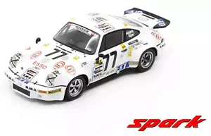 SPARK - Modelo 1:43 - Porsche 911 RS 3.0 #77 17º 24H Le Mans 1975 - S9808 - Imagen 1 de 4