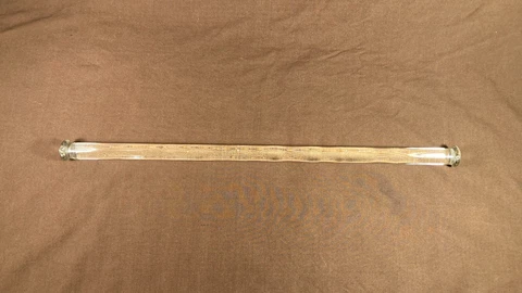 Antique c1920s The Brasscrafters? 17 3/4” Glass Towel Bar Replacement Rod Cover