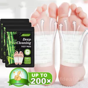 10-200 Fuß Detox Pflaster Pads Giftstoffe Tiefenreinigung Kräuter Bio Abnehmen Pad - Bild 1 von 25