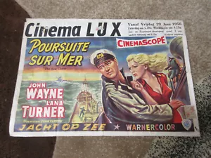 Cinema Lux Poursuite Sur Mer Die Jagd auf das Meer John Wayme Lana Turner Filmplakat - Bild 1 von 10
