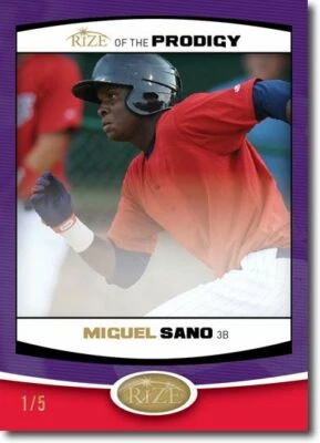 MIGUEL SANO 2012 Rize Rookie PURPLE Paragon PRODIGY RC #/5 - Image 1 of 2