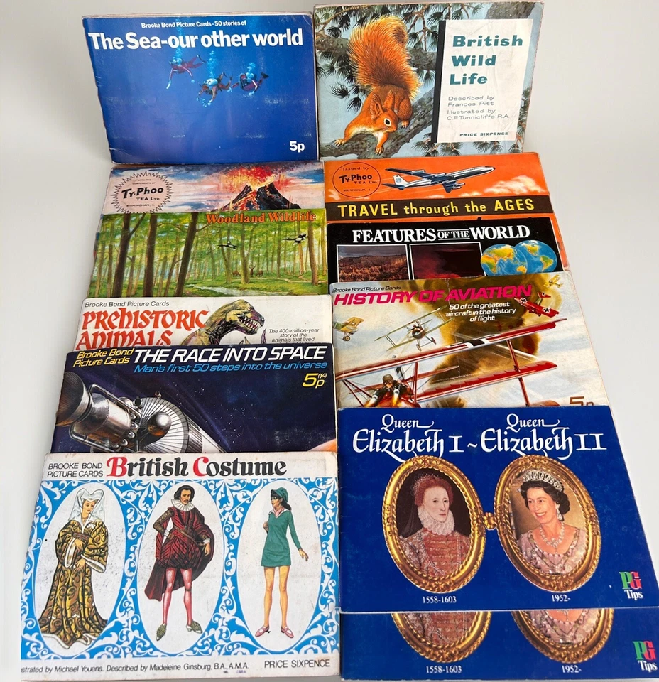 Brook Bond and Ty Phoo Albums Trending Cards Incomplete 12 Albums 2 Empty - Image 1 of 4