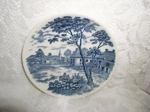 Holmar English Village Japan Saucer Cup plate Blue Transferware - Picture 1 of 3