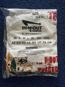 IN N OUT BURGER - 2022 SOCAL COMPANY PICNIC CAMISETA GRANDE NUEVA CALIFORINA ESCASA - Imagen 1 de 5