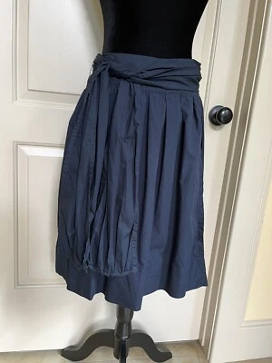 Tommy Hilfiger Skirt Sz 2 Knee Length Lined Pleated  Navy Blue Plaid Wrap Waist - Изображение 1 из 4
