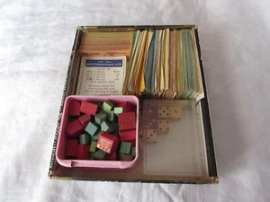 Vintage 1930s? MONOPOLY GAME PIECES wood houses money cards 6 dice deeds MB - Picture 1 of 4