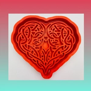 Cortadores de galletas de corazón estilo vikingo - Imagen 1 de 3