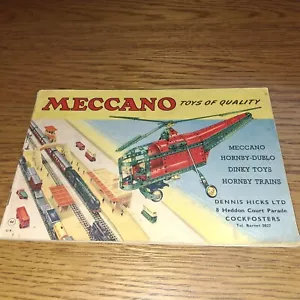 *V.G.C*1956 DATE CODE MECCANO/DINKY/HORNBY CATALOGUE(ORIGINAL)"HICKS COCKFOSTERS - Picture 1 of 5