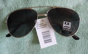 NUEVO Gafas de sol de aviador para hombre Ike Behar New York 100 % UV400 gris lente plateada - Imagen 1 de 5