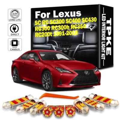 LED Interior Light Kit For Lexus SC300 SC400 SC430 RC200t RC300 RC300h RC350  - Image 1 of 4