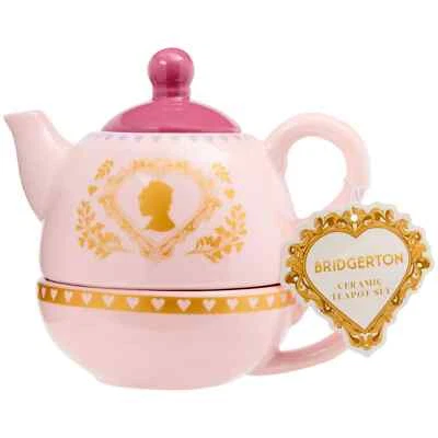Bridgerton Blush Hearts Cerámica Tetera Set de Regalo Día de San Valentín Té para +Uno NUEVO Foto 1 de 4