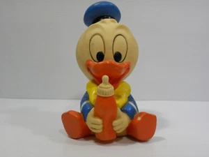 Baby Donald Duck Vintage 80's Rubber Squeak Toy By Shelcore Disney - Picture 1 of 7
