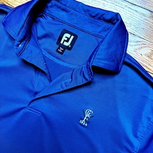 Footjoy Golf Course Polo Fenway Golf Club Scarsdale New York Taglia Media - Blu - Foto 1 di 8