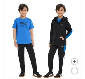 Puma Boys 3 Piece Tech Fleece Set , Black/Blue Size 4 - Picture 1 of 1