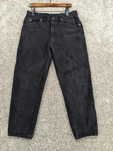 Vintage 1980s Lee Riders Black Jeans 34x30 (Fits 31x30) USA 80s Union Made Denim - Picture 1 of 12