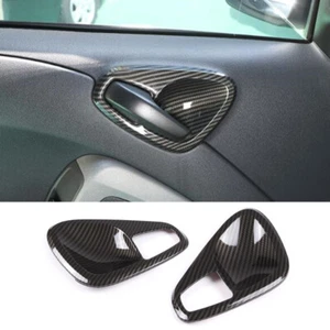 Cubierta de tazón de manija de puerta interior ABS de fibra de carbono para Mercedes-Benz Smart 2010-14 - Imagen 1 de 12