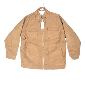 Good American Women's Chore Jacket Size 0 XS Utility Oversized Rust Brown - Picture 1 of 12