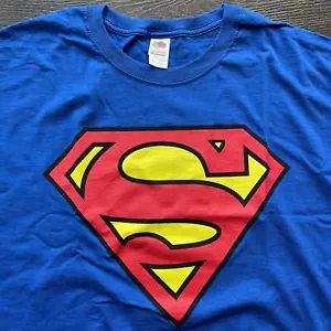 NEU Superman Logo T-Shirt; Größe Herren Erwachsene Large; DC Comics Tee; Klassiker - Bild 1 von 5