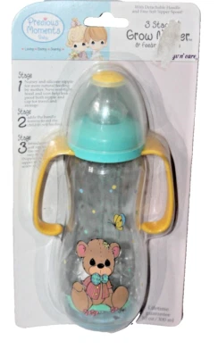 NEW 2002 PRECIOUS MOMENTS 3 STAGE GROW NURSER & FEEDING SYSTEM BABY BOTTLE - Image 1 of 2