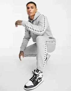 Nike Full Tracksuit Set Fleece Repeat Logo Hoodie Joggers Grey S, M, L, XL, XXL - Picture 1 of 12