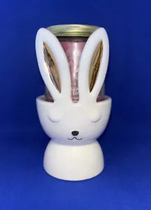 BATH & BODY WORKS CERAMIC EASTER BUNNY EARS CANDLE HOLDER SINGLE 1 WICK CANDLE - Picture 1 of 1