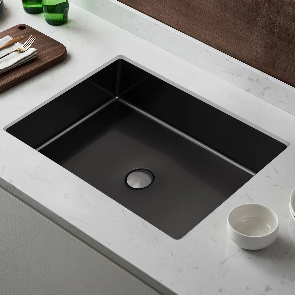 23L/ 6.07 Gallon Sink Bathroom Undermount Wash Sink Bathroom Rectangular Sink - Image 1 of 4