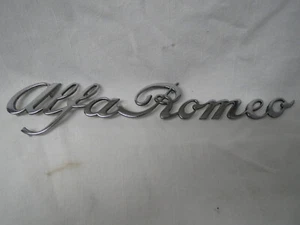 Alfa Romeo Factory 1970-82 Spider REAR SCRIPT CHROME METAL EMBLEM early style - Bild 1 von 8