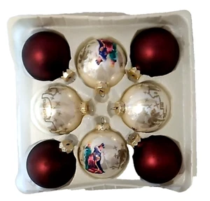 Sparkling Creations Christmas Ornaments Ornamotion Nativity Wisemen Glass Balls - Picture 1 of 16