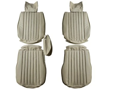 Se adapta a: Fundas de asiento de cuero granulado pergamino 450SL para Mercedes Benz R107 1972-80 Foto 1 de 4
