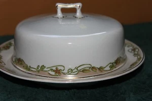  VINTAGE W.H. GRINDLEY & CO, RUNDE BEDECKTE BUTTERDOSE ENGLAND - Bild 1 von 11