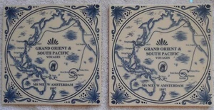 Royal Goedewaagen Blue Delft Tiles, Set of 2 - Picture 1 of 3