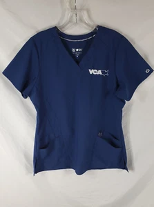 Wonder Wink VCA Animal Hospital Scrub Top Women's Size Medium Fit Blue Used - Picture 1 of 6