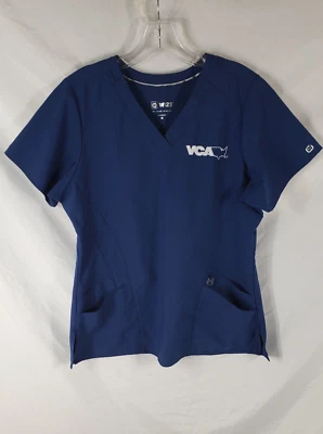 Wonder Wink VCA Animal Hospital Scrub Top Women's Size Medium Fit Blue Used - Image 1 of 4
